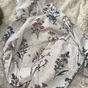 Kith Kids Floral Hoodie and Sweatpants Set - good condition,small yellow stain